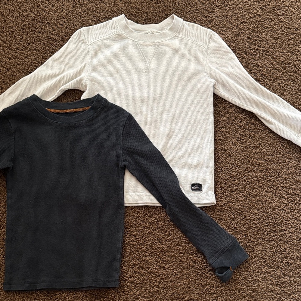 Quiksilver Kids Long Sleeve Tees - Black and White